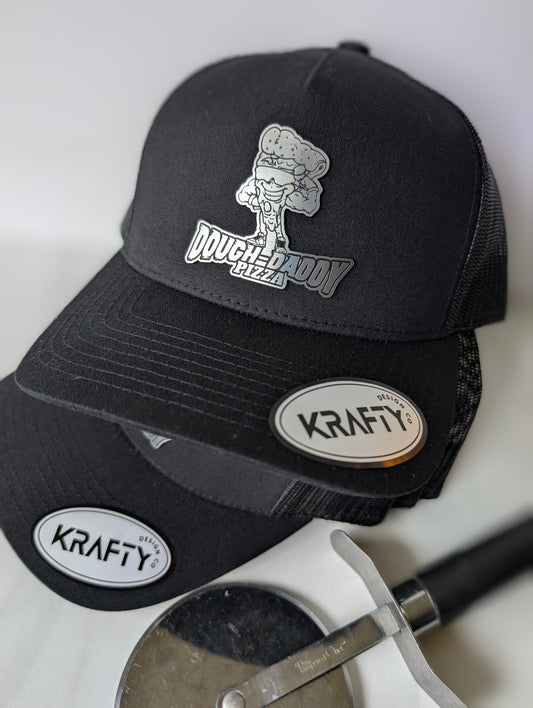 Custom brushed metallic patch hats