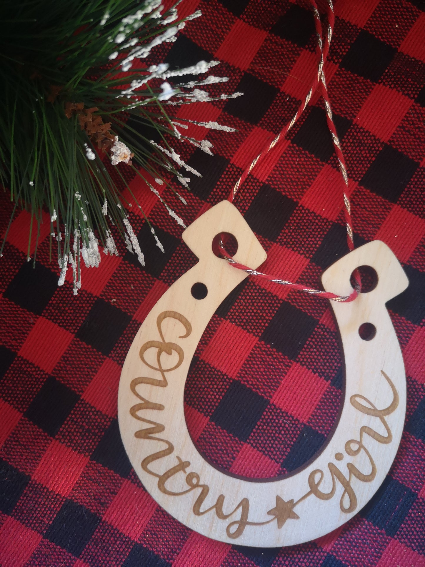 Country girl ornament