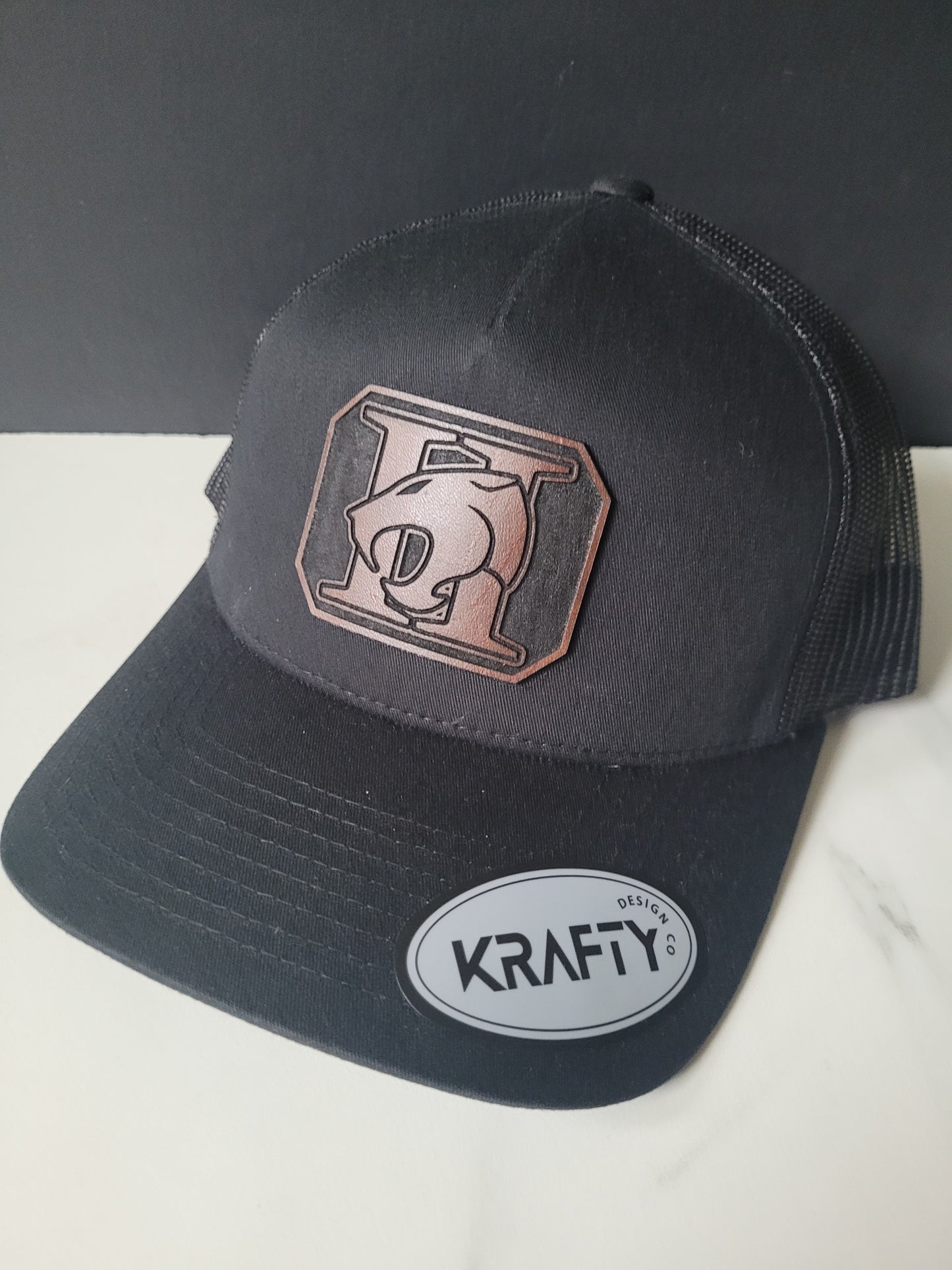 Custom real leather patch hats