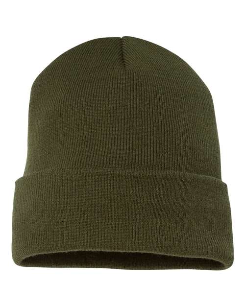 Custom Leatherette Patch Toques / Beanies, YP Classics Cuffed Beanie