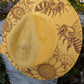 Honey bee & Floral design, Vegan Suede Rancher in Mustard Yellow