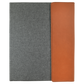 9 1/2" x 12" Rawhide Laserable Leatherette / Gray Canvas Portfolio with Notepad - Engraving Included