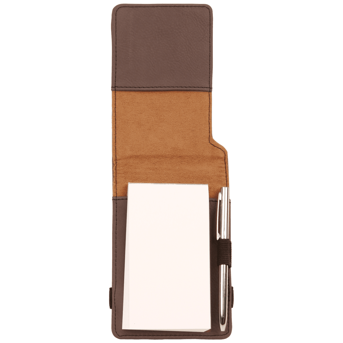 3 1/4" x 4 3/4" Laserable Leatherette Mini Notepad with Pen - Engraving Included