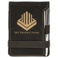 3 1/4" x 4 3/4" Laserable Leatherette Mini Notepad with Pen - Engraving Included