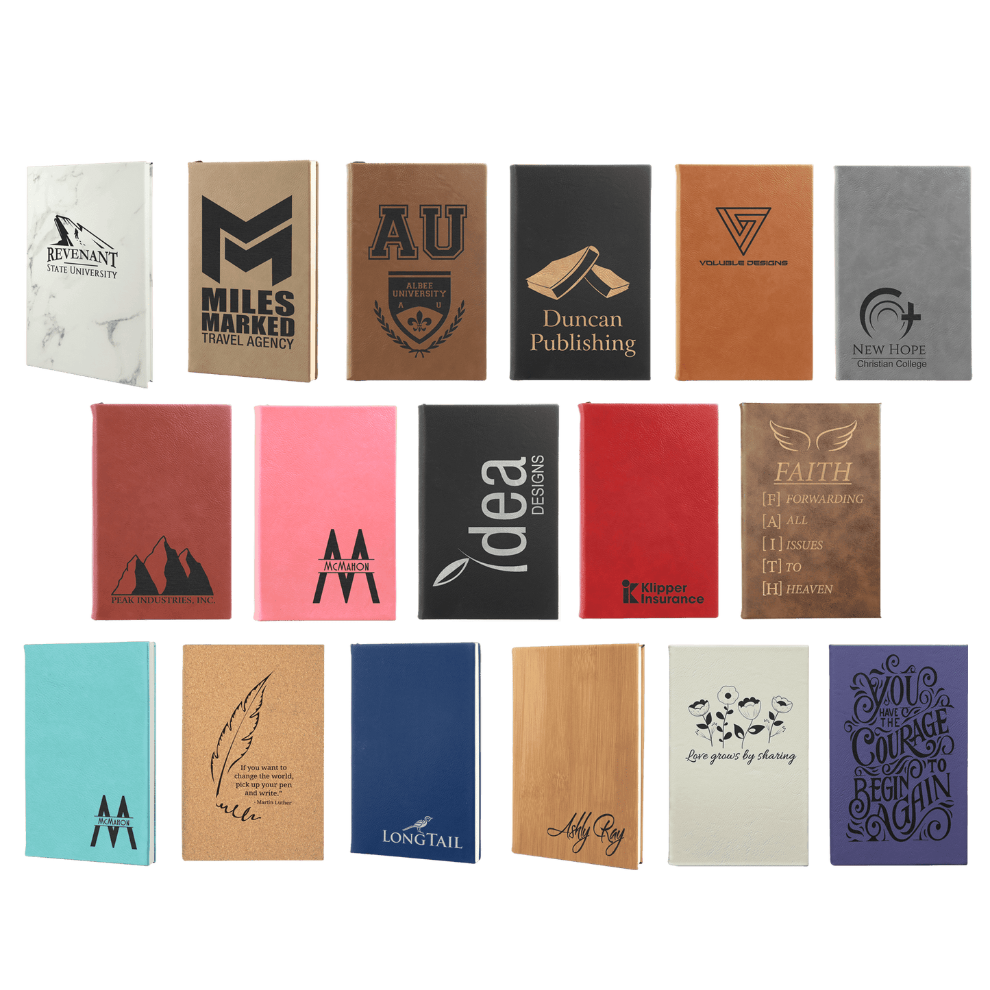 5 1/4" x 8 1/4" Laserable Leatherette Journal with Lined Notepad - Engraving Included