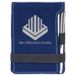3 1/4" x 4 3/4" Laserable Leatherette Mini Notepad with Pen - Engraving Included