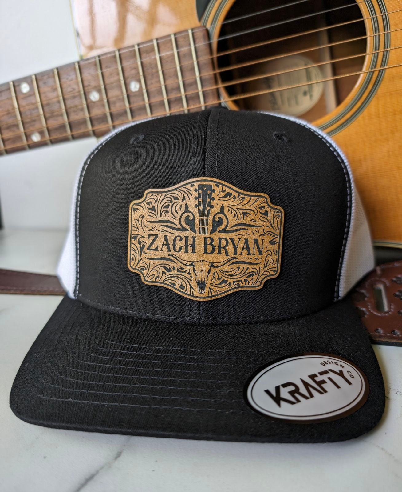 Zach Bryan western buckle patch trucker hat