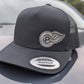 Custom brushed metallic patch hats