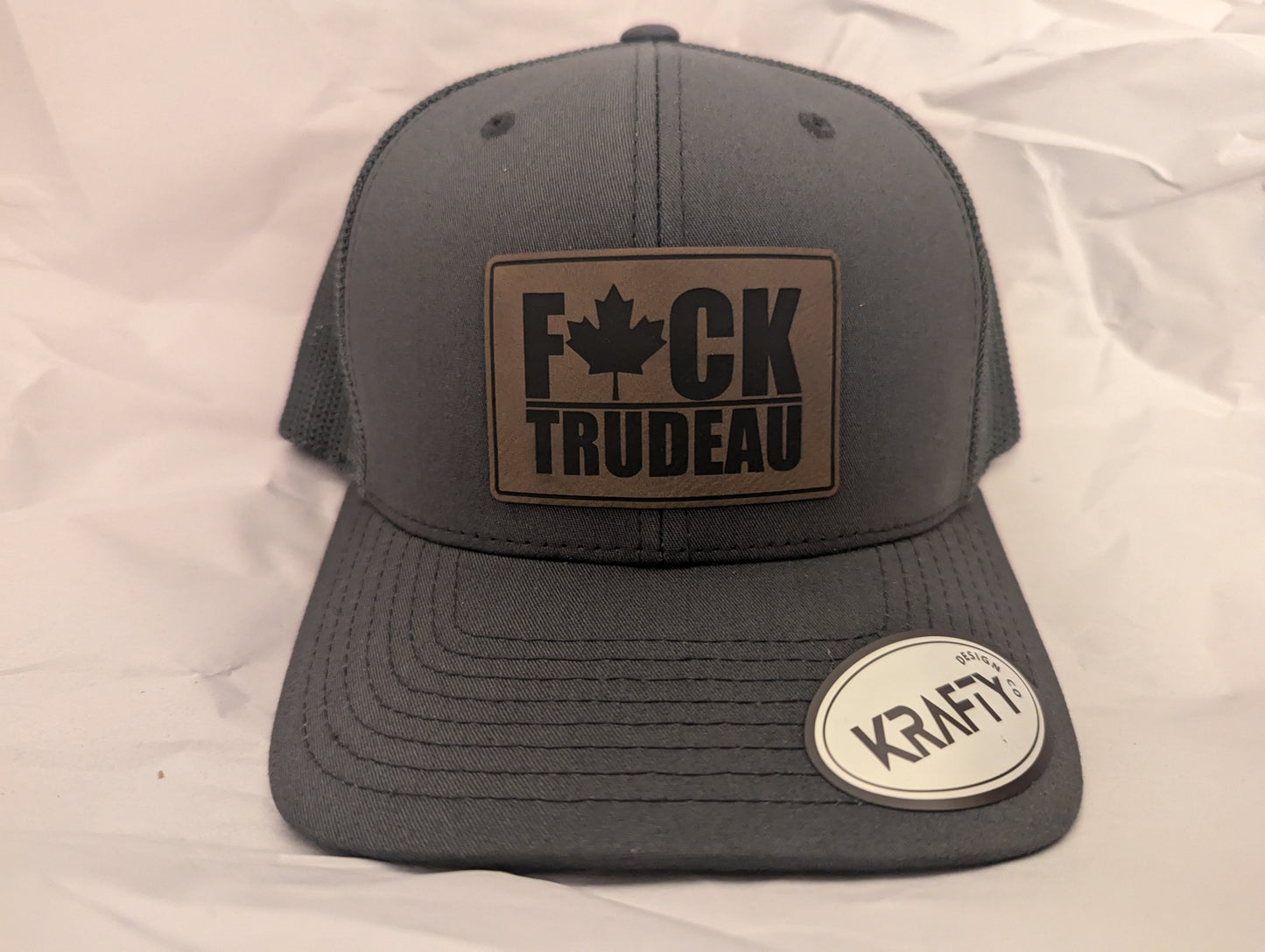 F🍁CK TRUDEAU patch trucker hat