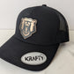 Custom brushed metallic patch hats