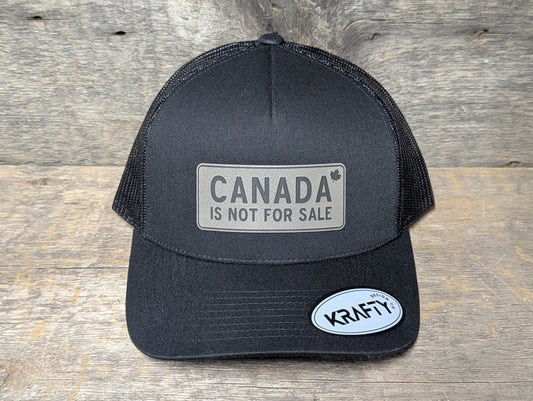 "Canada is not for sale" patch trucker hat