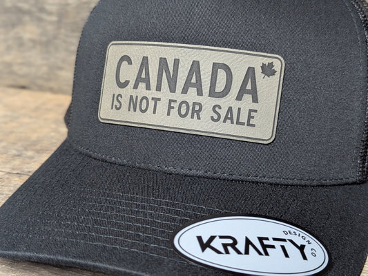 "Canada is not for sale" patch trucker hat