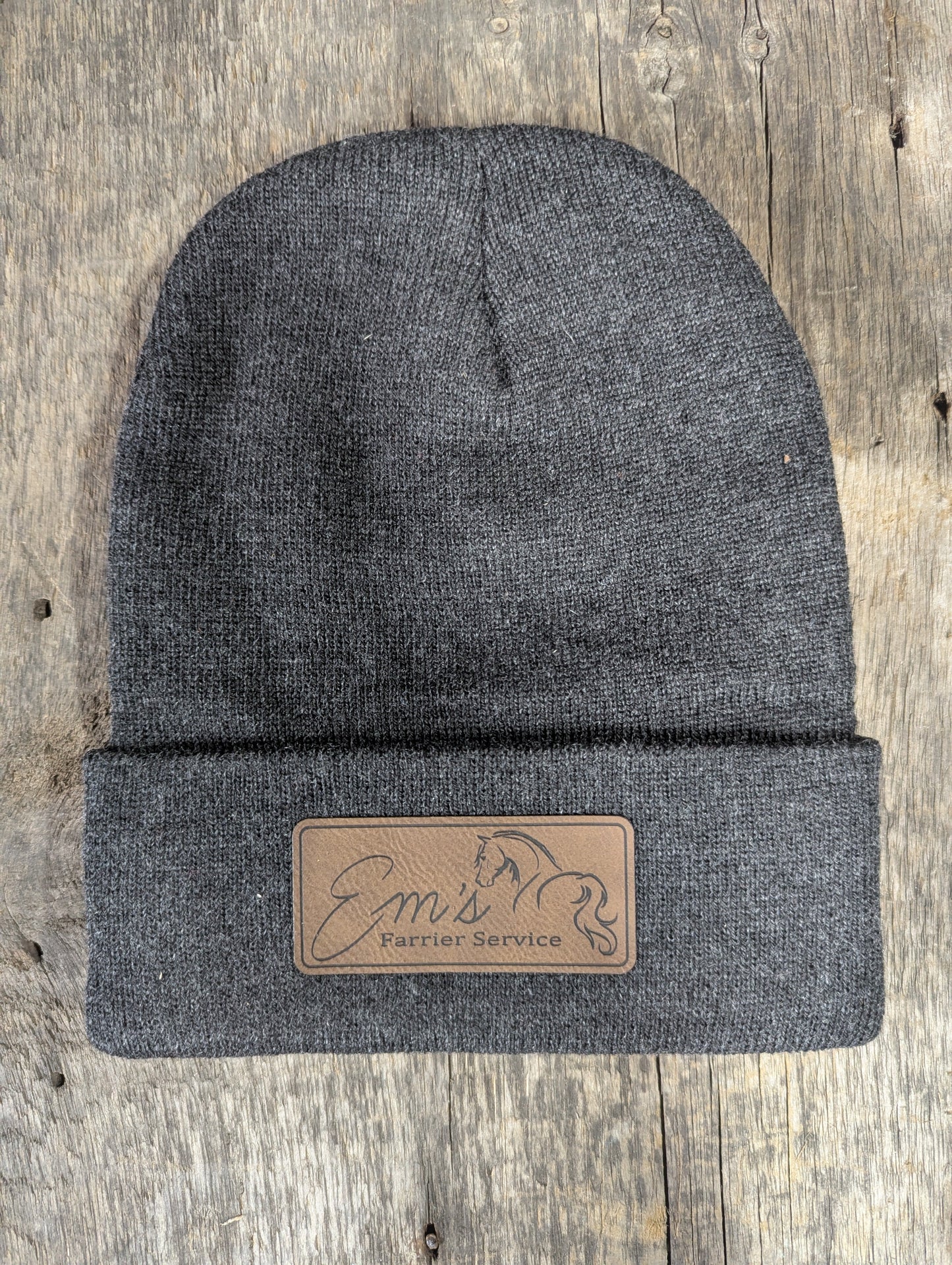 Custom Leatherette Patch Toques / Beanies, YP Classics Cuffed Beanie