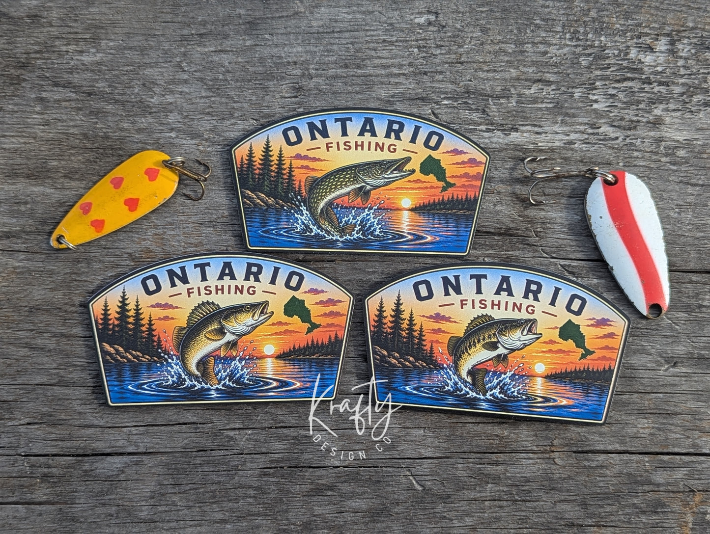 Ontario Fishing Hats – Textured UV Patch Trucker Hats | Pike, Walleye, Bass