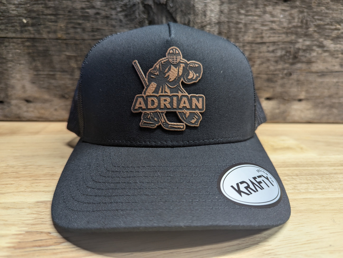 personalized hockey goalie hat