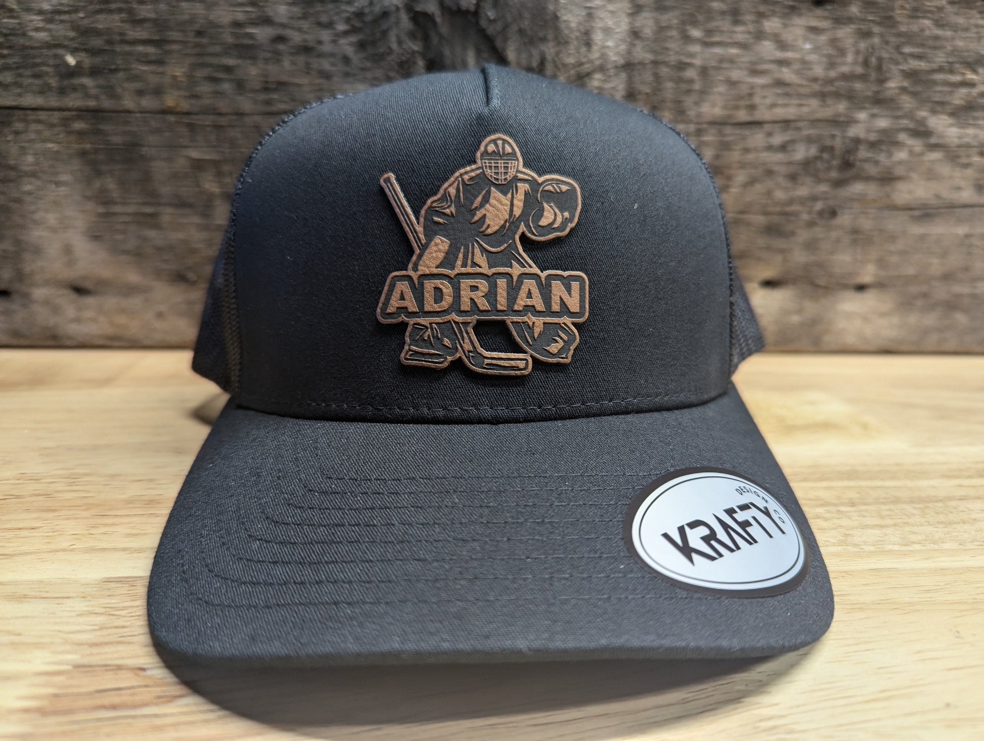 personalized hockey goalie hat