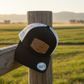 Highland Cow Leather Patch Trucker Hat – Western Style Snapback Hat