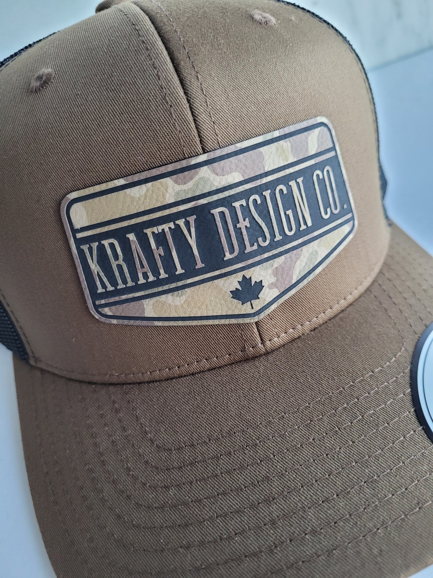 Custom camo patch hat