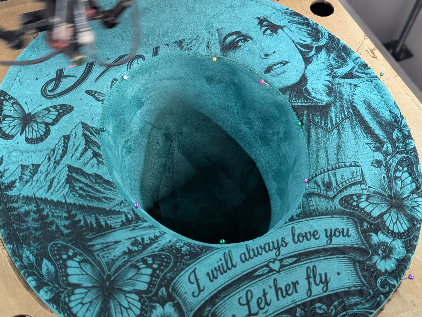 Dolly Tribute Vegan Suede Rancher in Teal