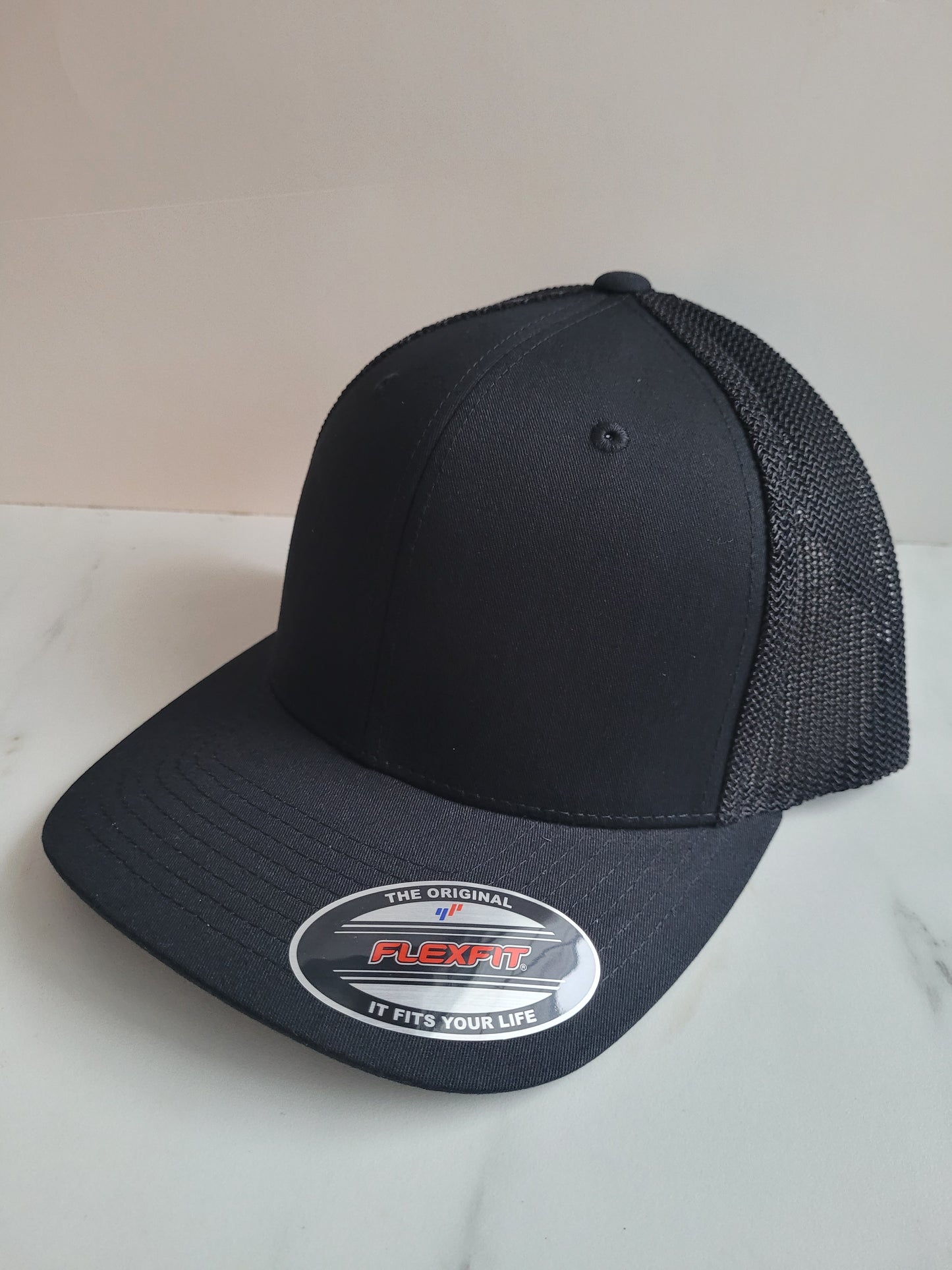 Custom black flexfit hat