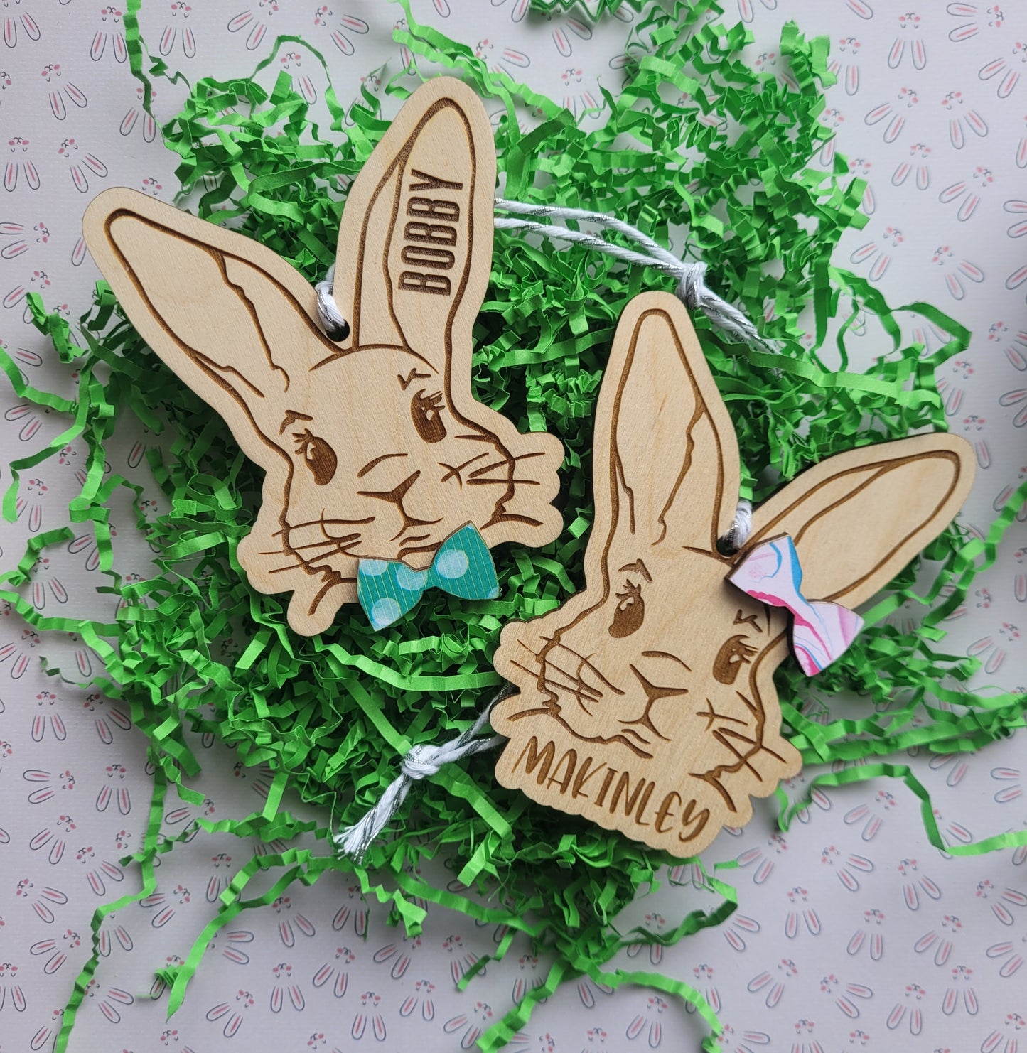 Bunny easter tags