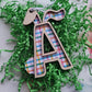 Initial bunny ornament