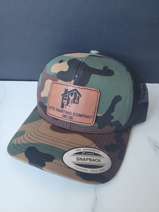 Custom logo camo hat