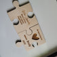 Puzzle piece framed sign