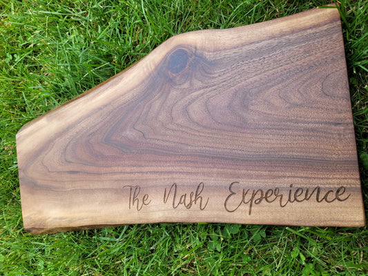 Custom walnut charcuterie board