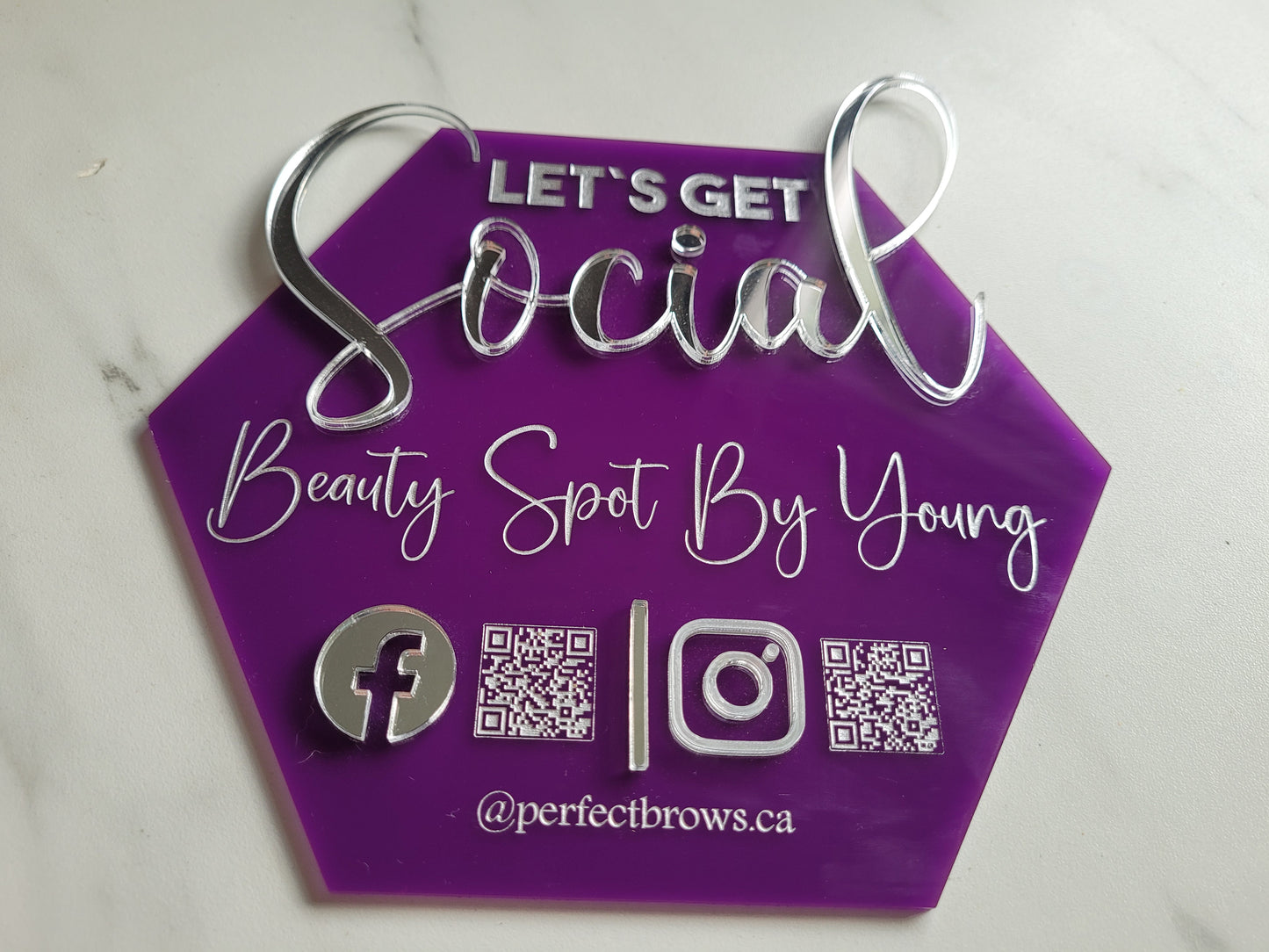 Acrylic social sign