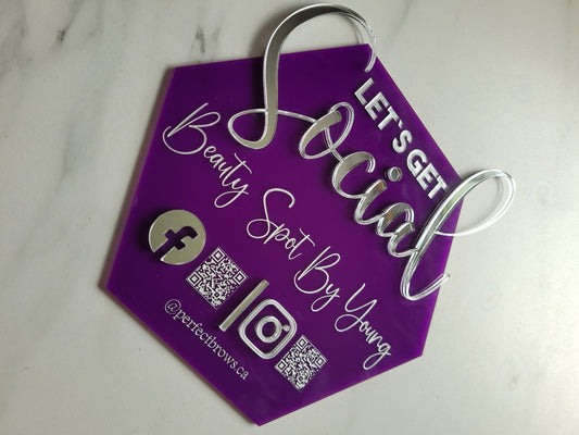 Acrylic social sign