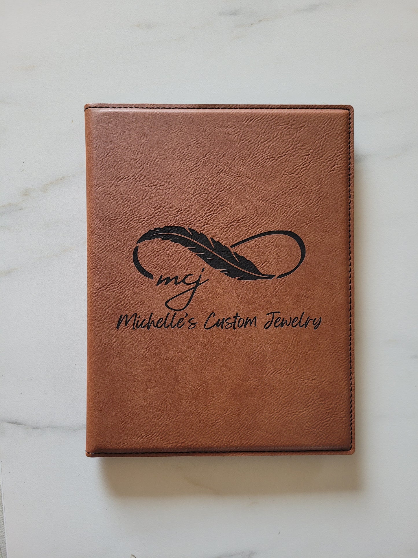 Custom rawhide notepad book