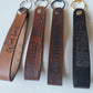 Custom leather key fobs