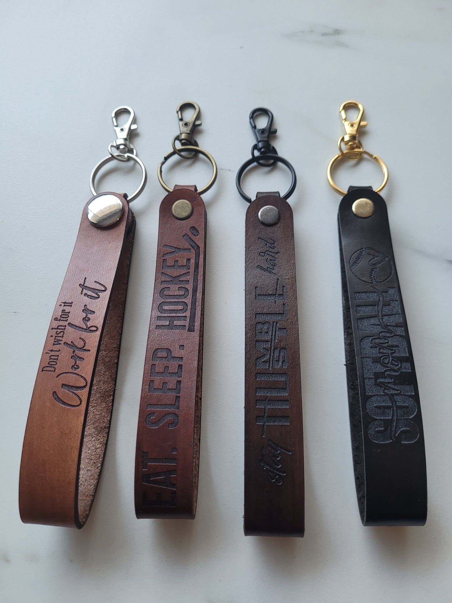 Leather keychain