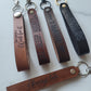 Custom leather key fobs