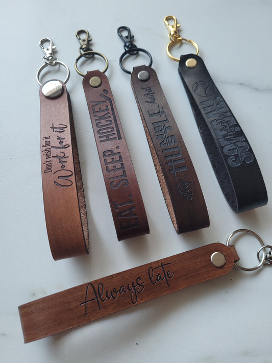 Leather keychain