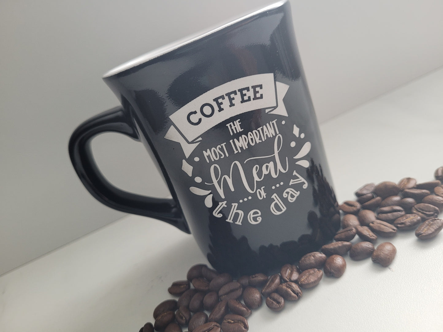 Custom engraved coffee mug