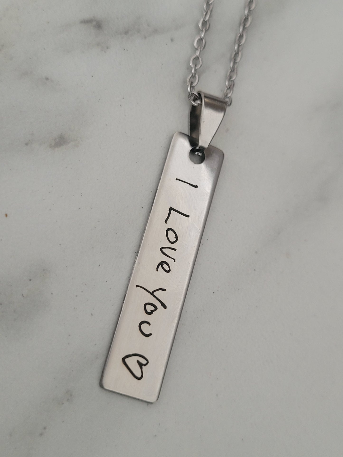 Handwriting necklace