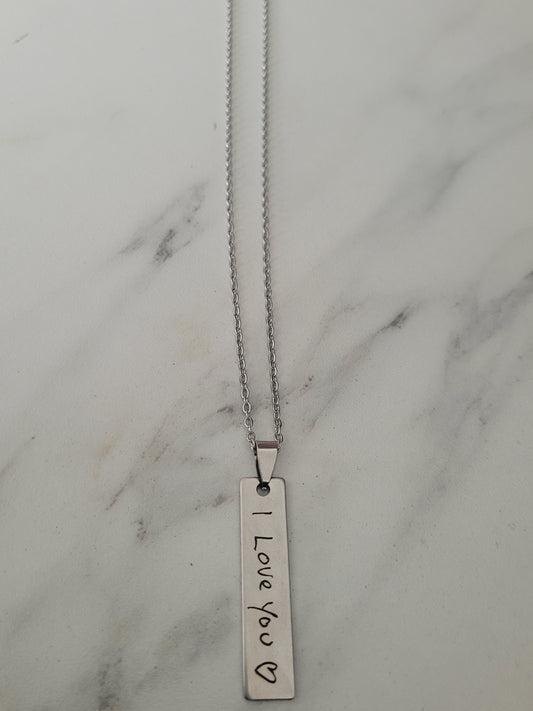 Handwriting necklace