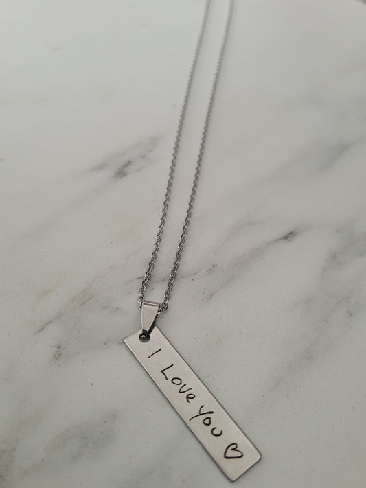 Handwriting necklace