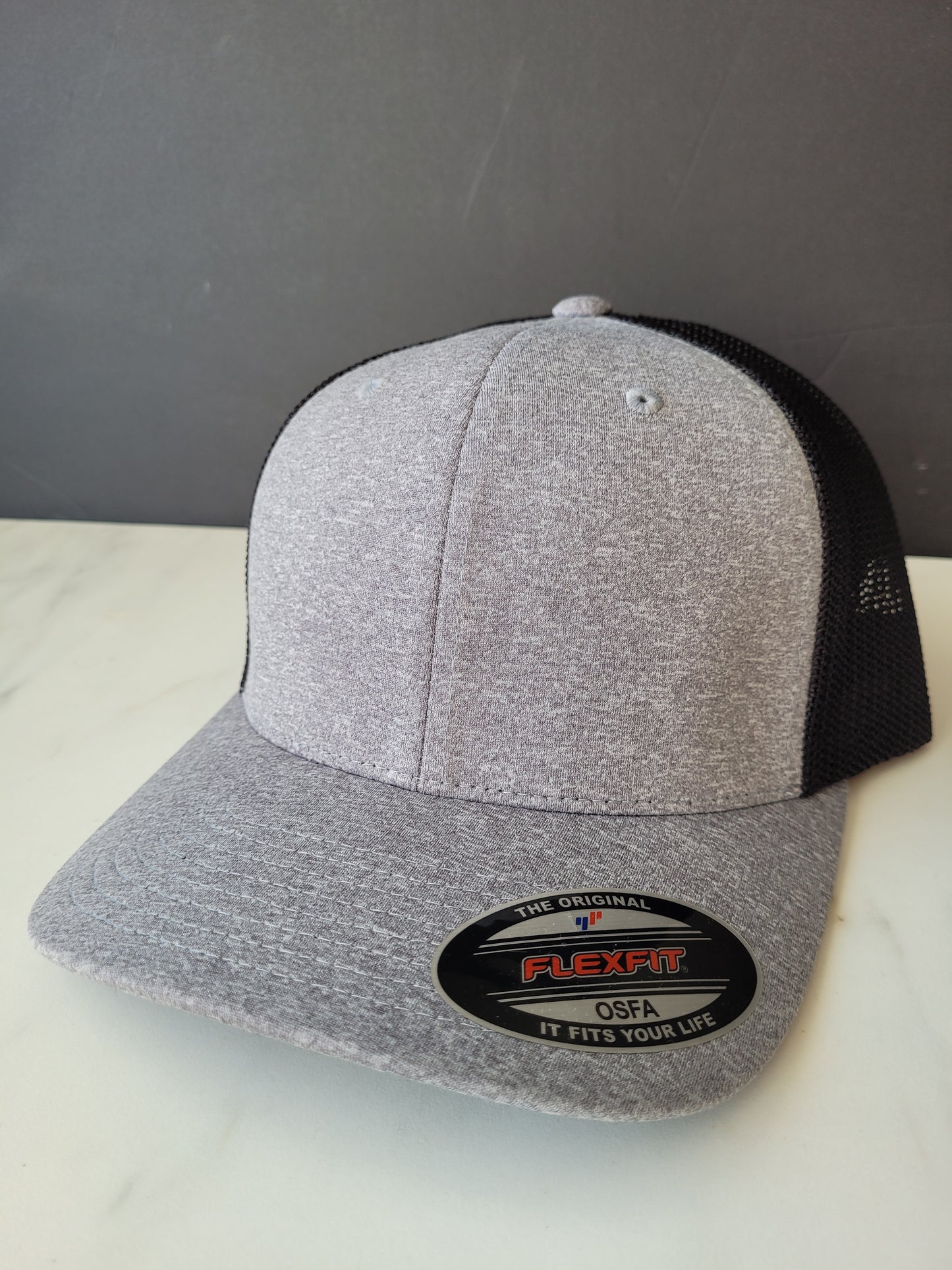 Heather grey flexfit hat