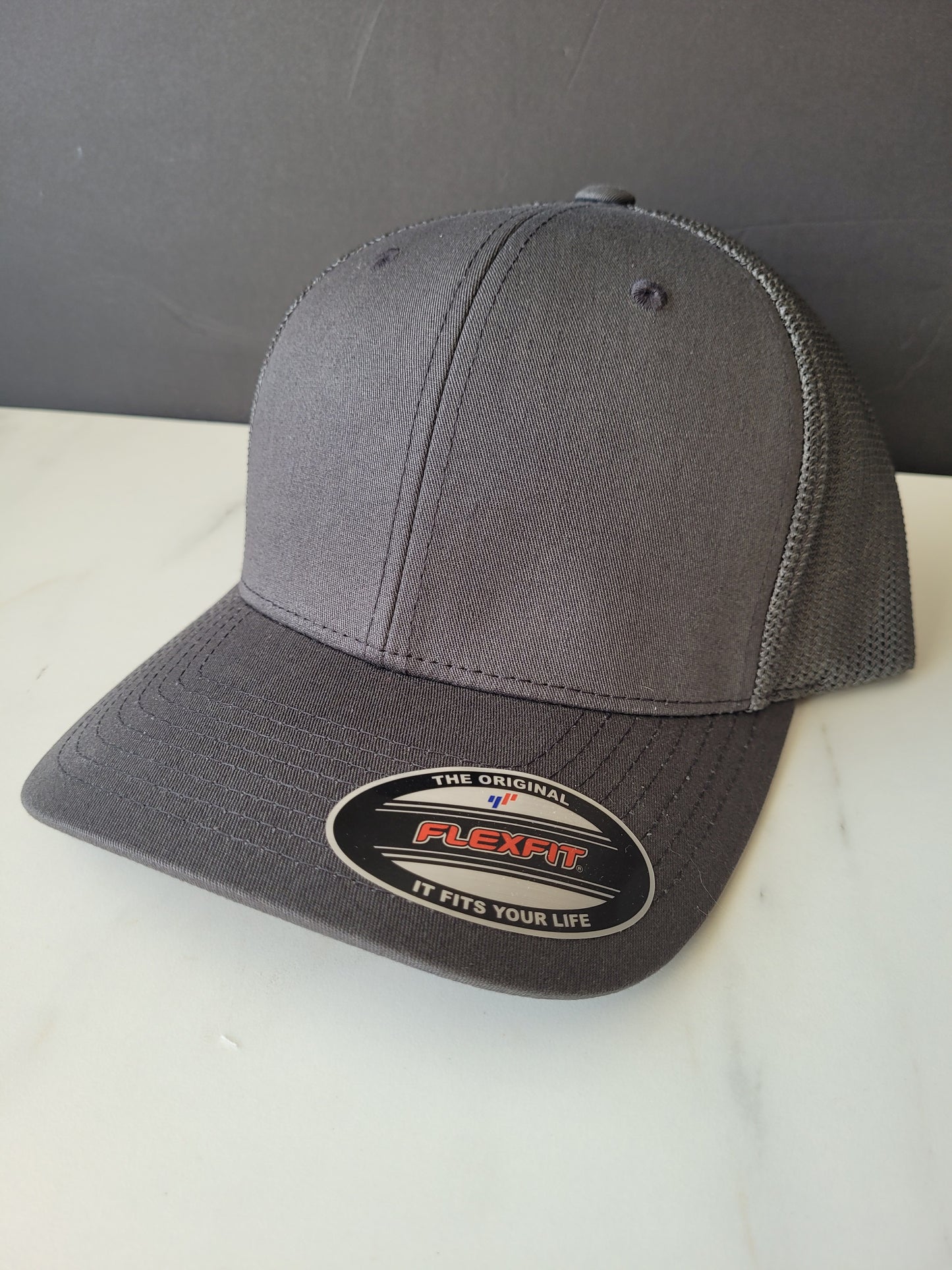 Grey flexfit hat