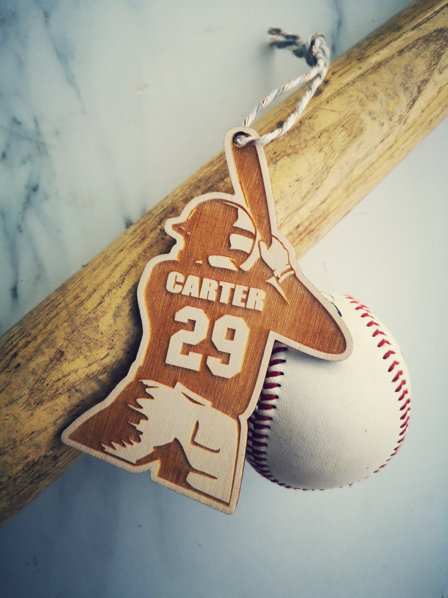 Personalized baseball ornaments