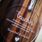Acrylic engraved teacher ornament